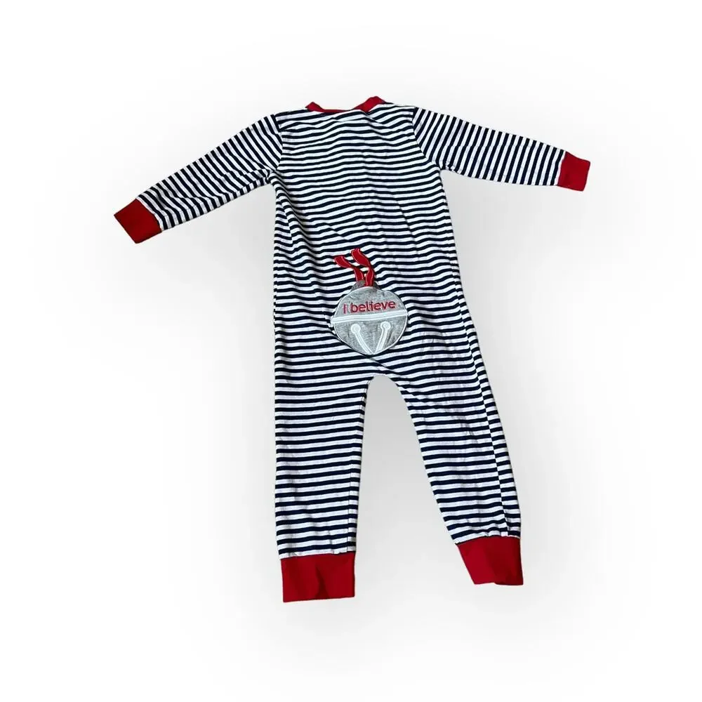 The Smocking Dog Polar Express Zip Up Appliqué Jammies